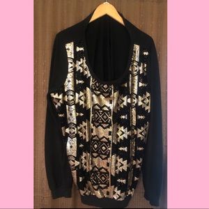 Aztec print sweater